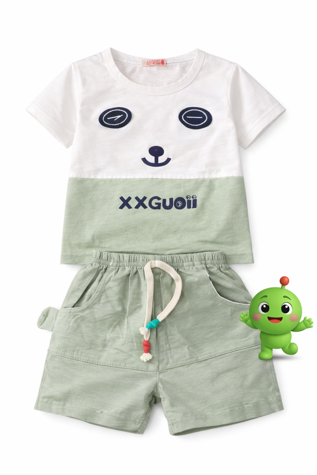CONJUNTO DE ALGODON INFANTIL UNISEX PANDA - Imagen 2