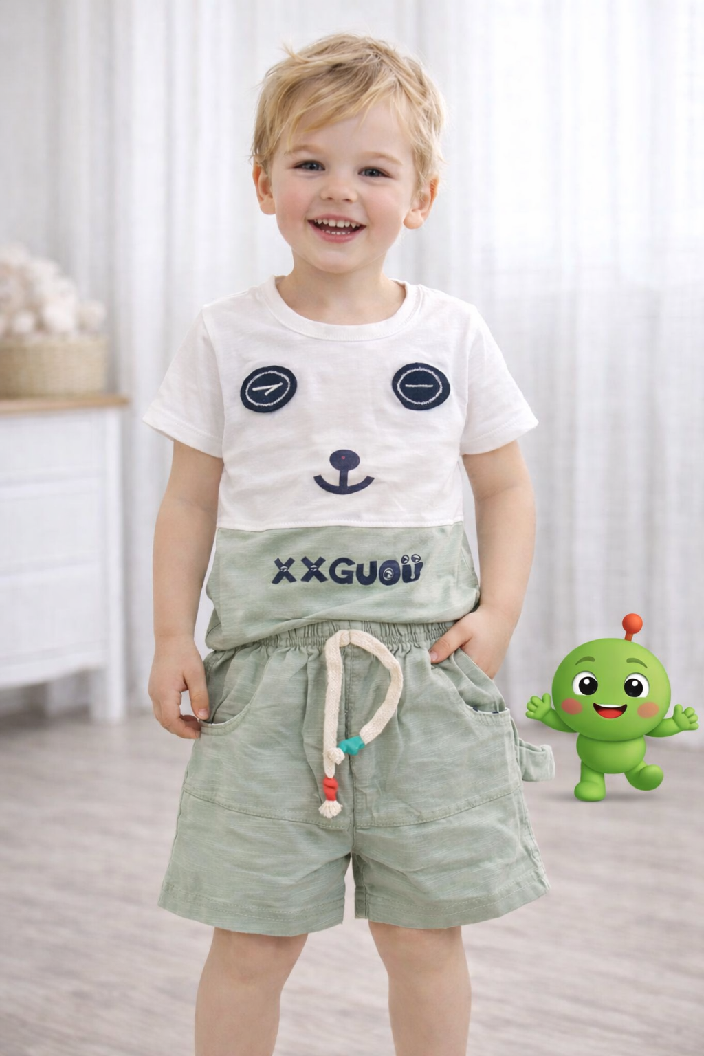 Conjunto panda niño