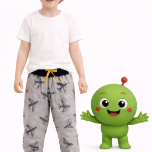 BUZO INFANTIL ALGODÓN ELASTICADO PARA NIÑO GRIS CON AVIONES